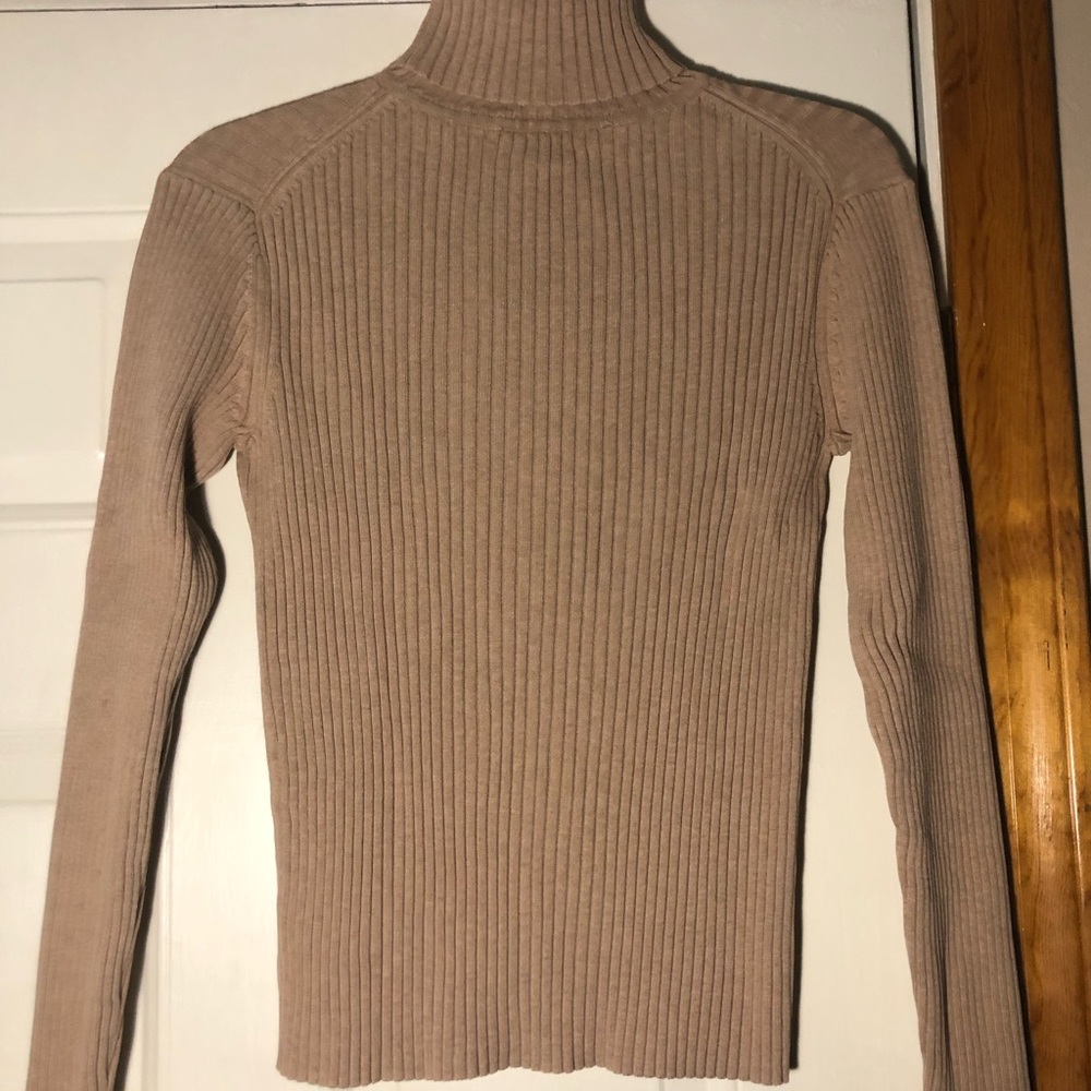 Pendleton Ribbed Beige Turtleneck - image 3